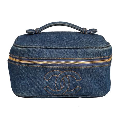 chanel denim vanity|chanel vanity bag.